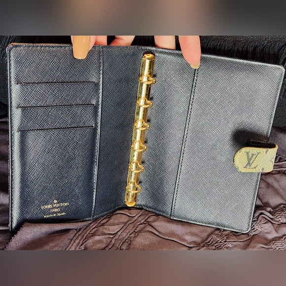 Louis Vuitton Monogram Idylle Canvas Navy Small 6 ring Agenda PM Planner Wallet - Picture 5 of 12